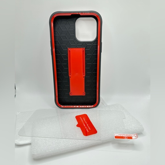 Red IPhone 13 Pro Max Protective Case w Built in Stand - Picture 5 of 5